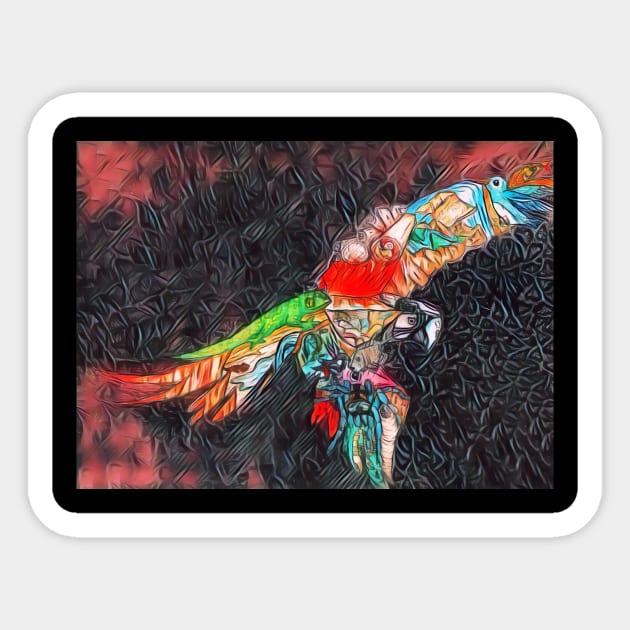 Macaw 7 Sticker by Mr. Leon Artwork